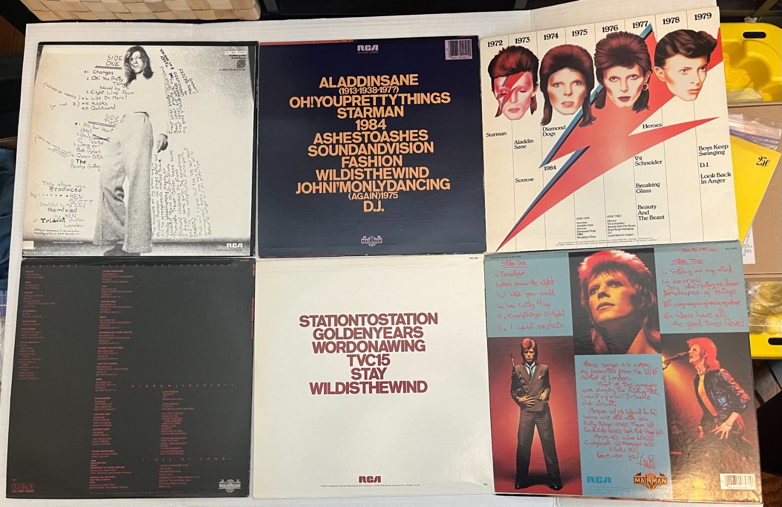 David Bowie Record Lot VGC/EXC Original Owner LPs AND Hunger Games Picture Disk