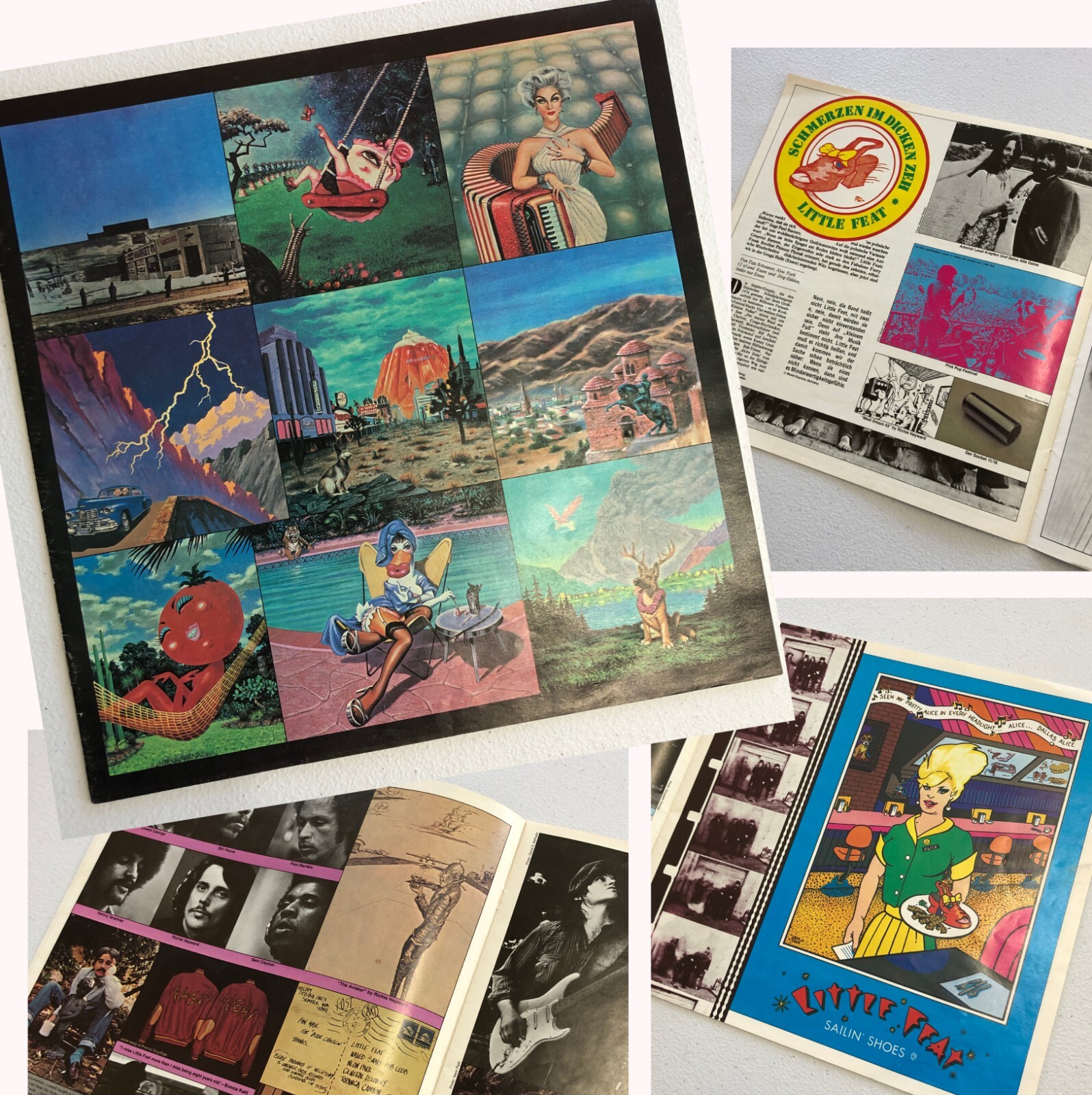 LITTLE FEAT Band 1981 Warner Bros. Original 11″x 11″ Hoy-Hoy! Insert Booklet USA
