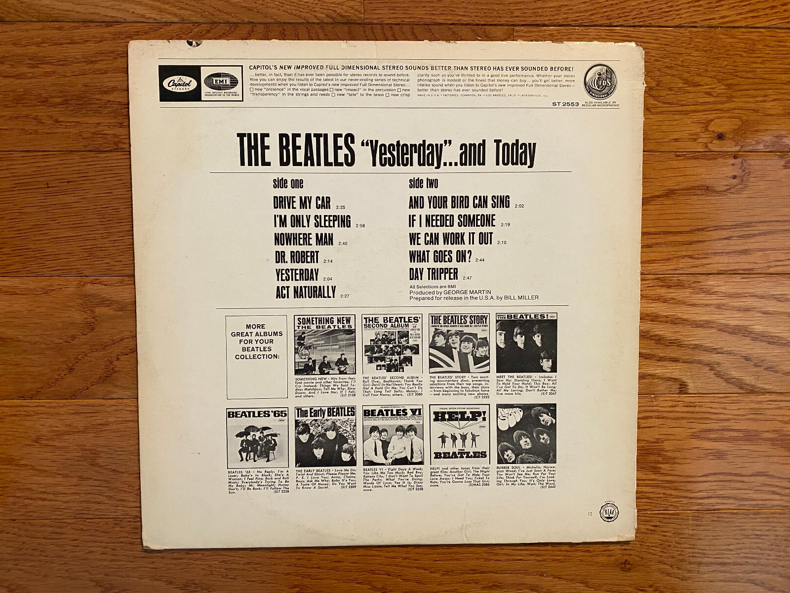 The Beatles – Yesterday and Today LP Capitol ST 2553 1976 Pressing Orange Label
