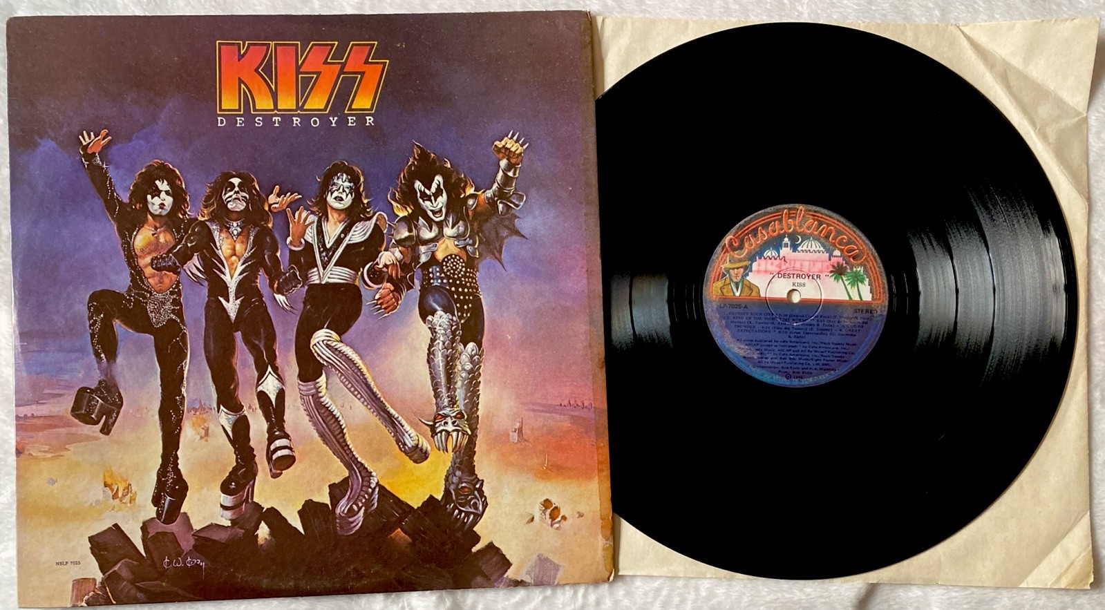 KISS Destroyer 1976 Venezuela LP-7025 Velvet Casablanca Rare Original LP