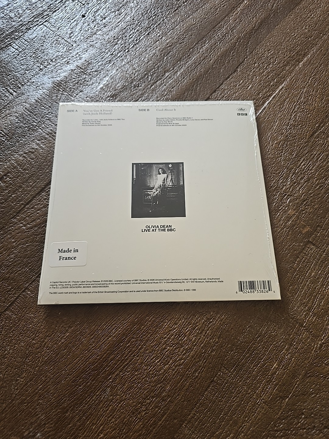 Olivia Dean – Live At The BBC – 7″ Vinyl – Record Store Day 2026 RSD Sealed NEW