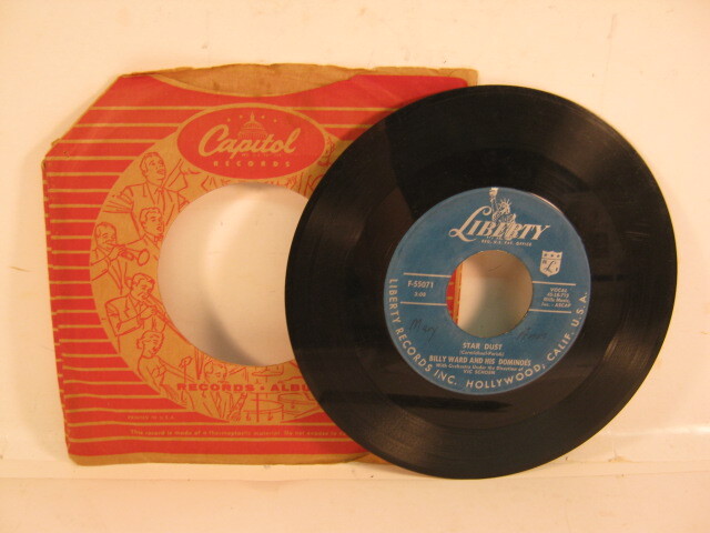 Billy Ward and His Dominoes 45 RPM 7 in. Record – Lucinda & Stardust – Liberty