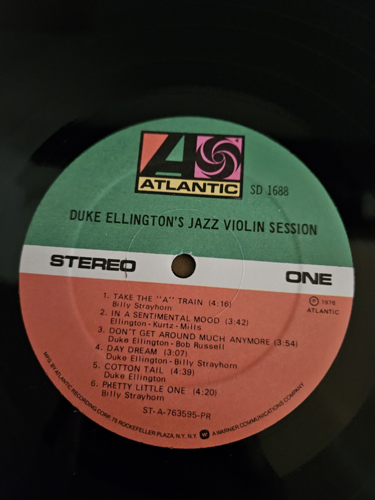 Duke Ellington’s Jazz Violin Session LP Vinyl Atlantic 1976 SD 1688