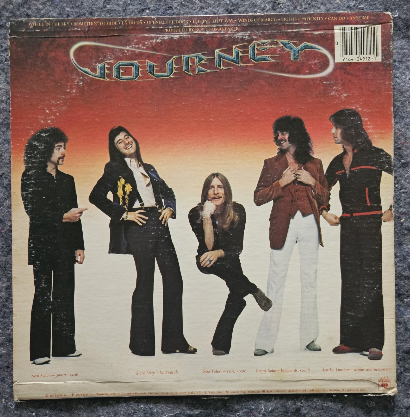 Journey ‎ ~ Infinity ~LP Columbia ‎– JC 34912 1978