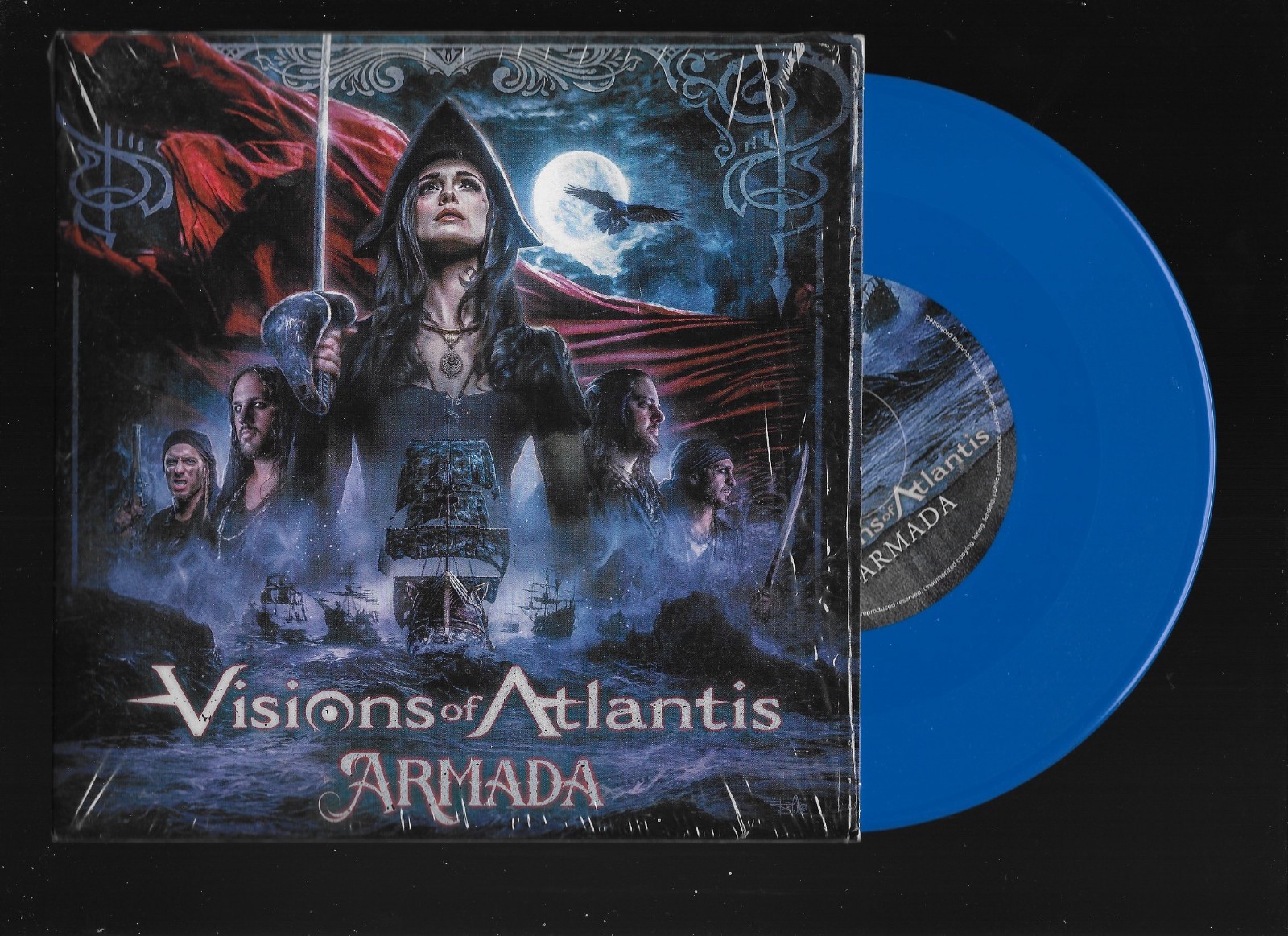 VISIONS OF ATLANTIS RARE 2024 ARMADA BLUE VINYL 45prm 7″ SINGLE Napalm SEALED