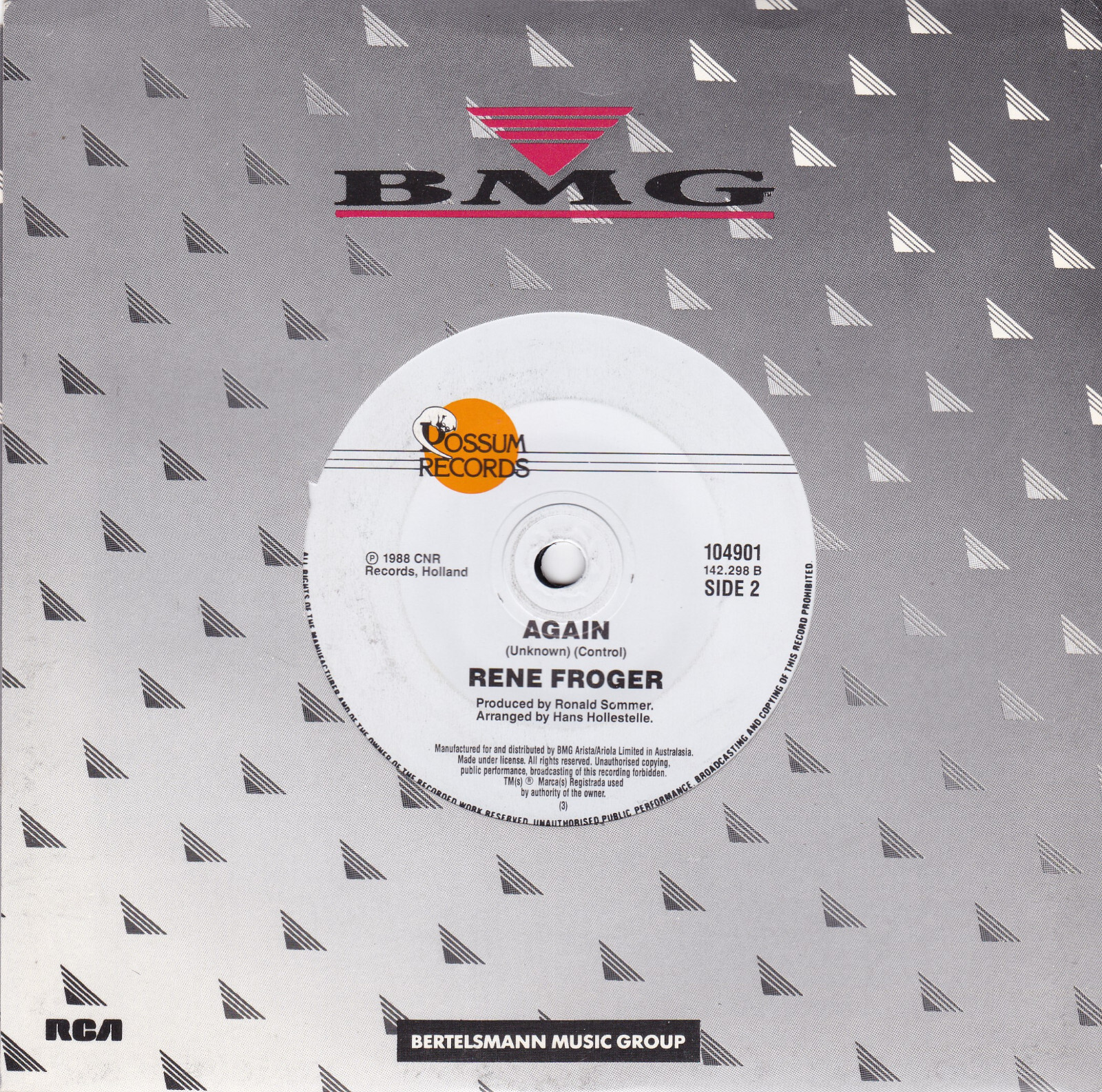 René Froger – Winter In America – 7″ single