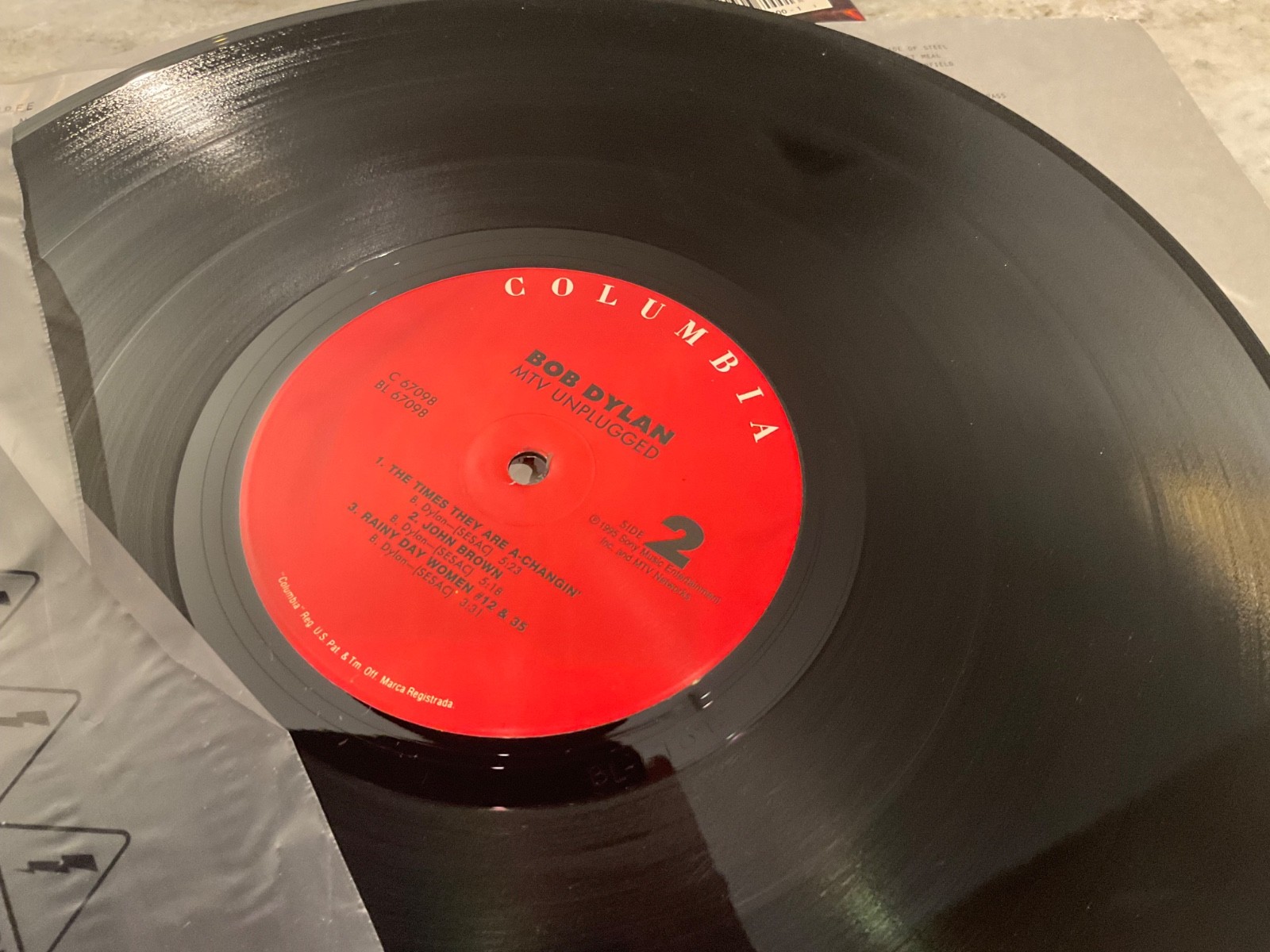 BOB DYLAN 2LP MTV UNPLUGGED 1995 Columbia – C2 67000 VG+/ VG OG PRESS