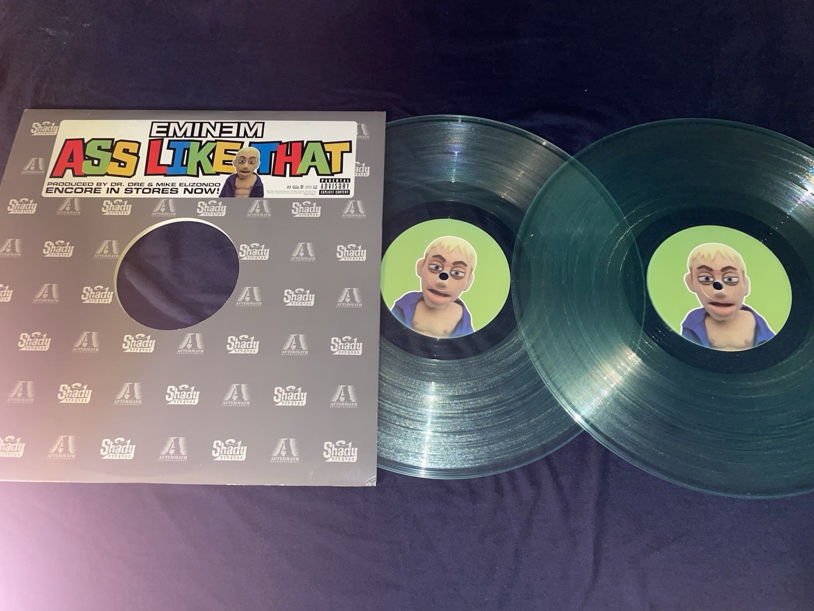 Eminem Ass Like That Clear Vinyl Single 12inch Shady Records Doubles Two Copies
