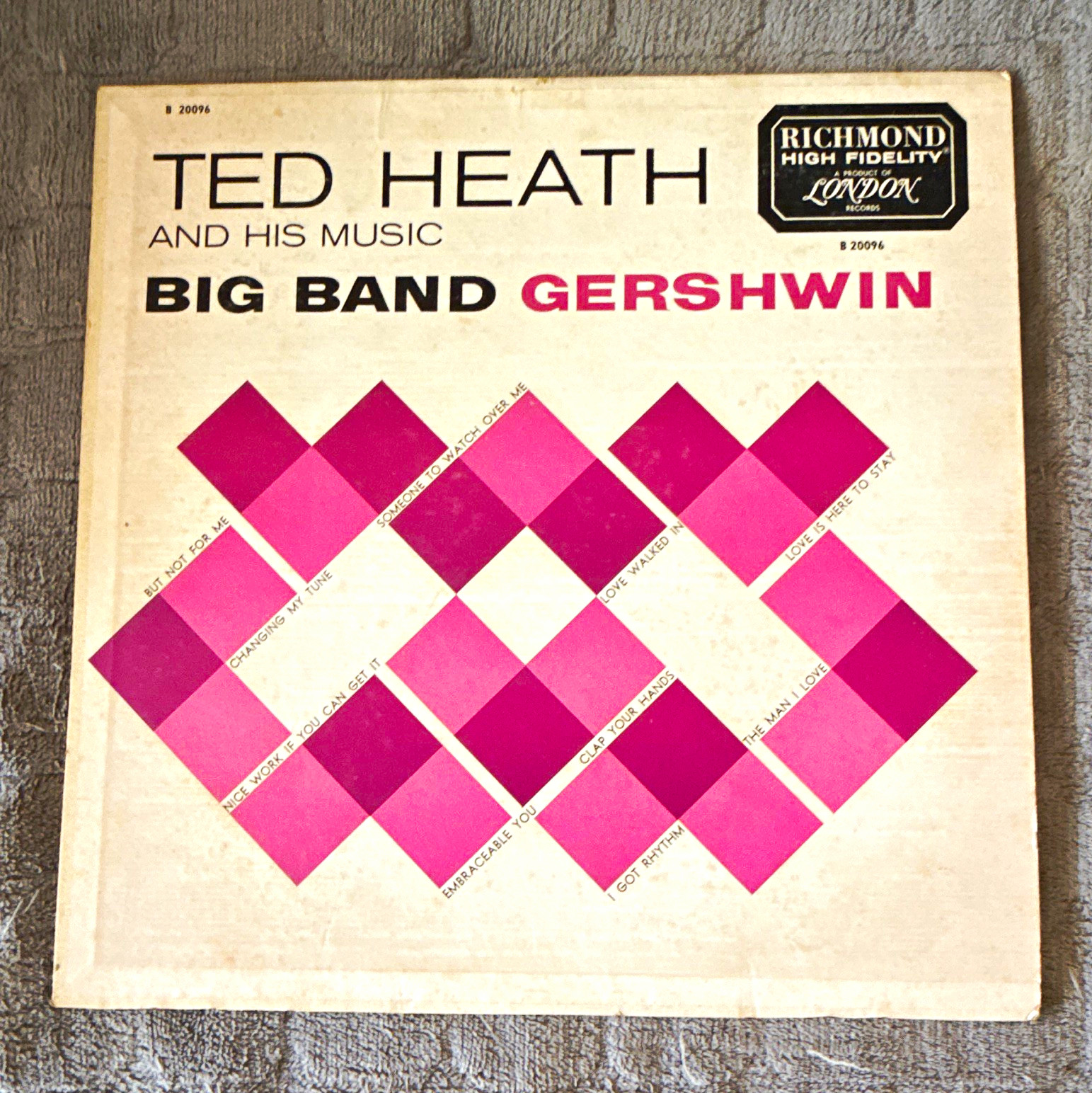 Ted Heath Big Band Gershwin London High-Fidelity 12″ Vinyl LP B 20096