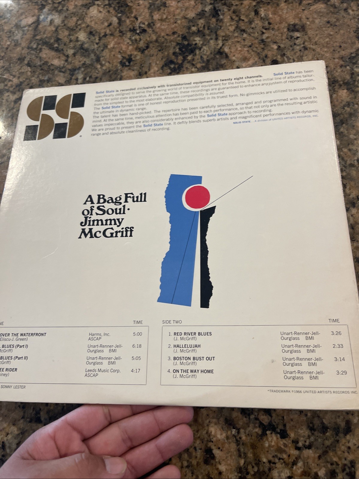 SOLID STATE JIMMY MCGRIFF “A BAG FULL OF SOUL JUKEBOX 7” mini-LP UA