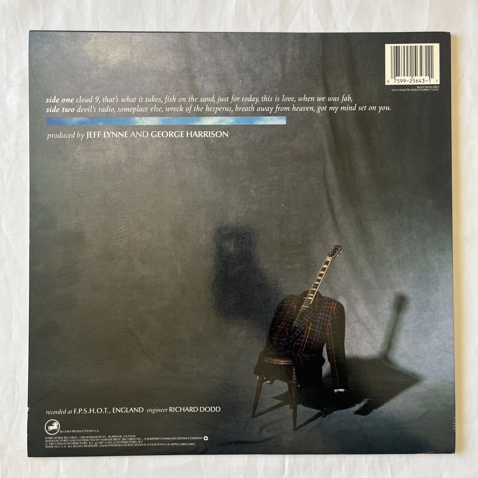 George Harrison – Cloud Nine, Orig 1987 Dark Horse 12″ Vinyl LP Record VG+