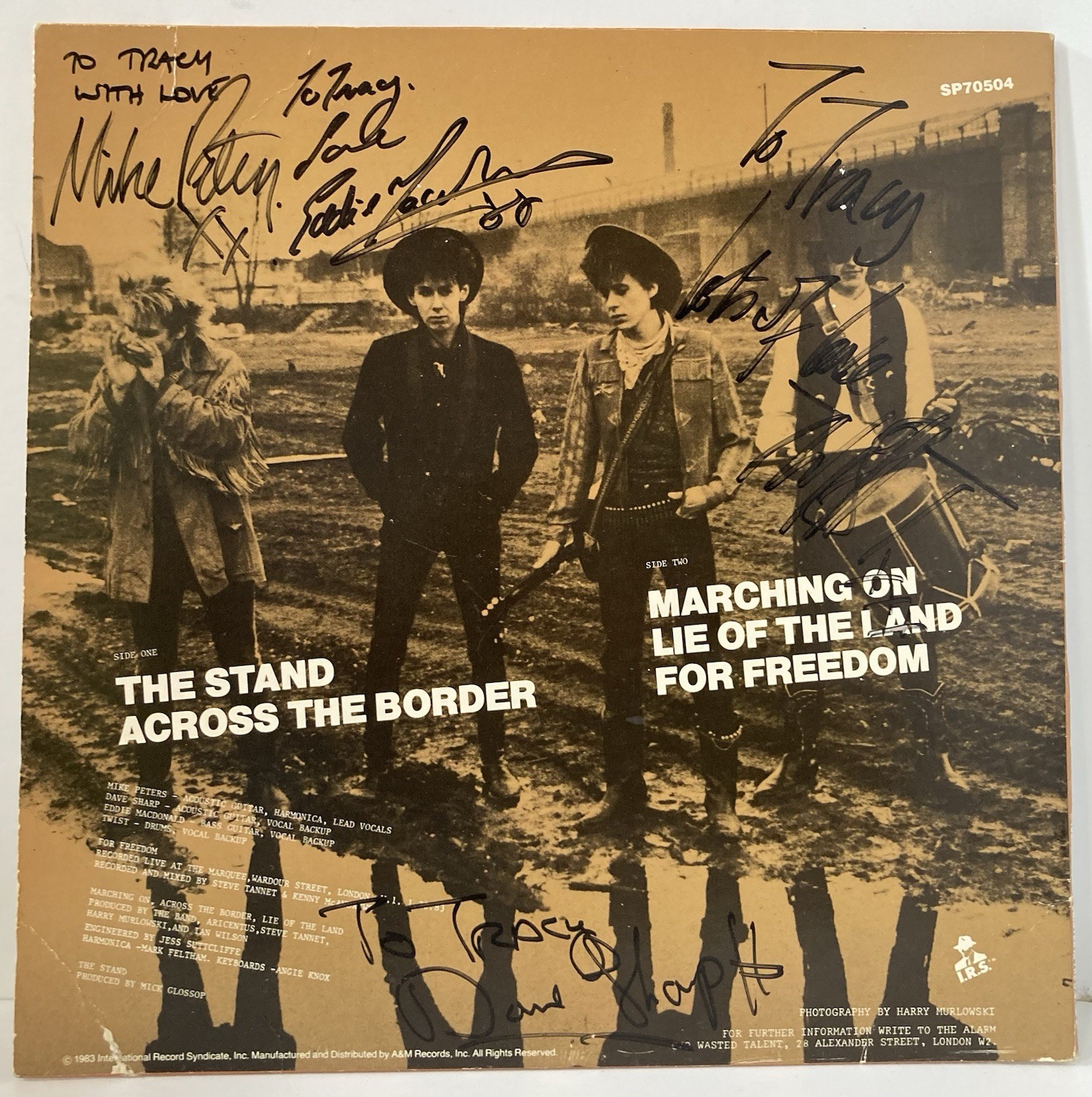 The Alarm – Band Signed Mike Peters – Self Titled LP – IRS Records SP-70504