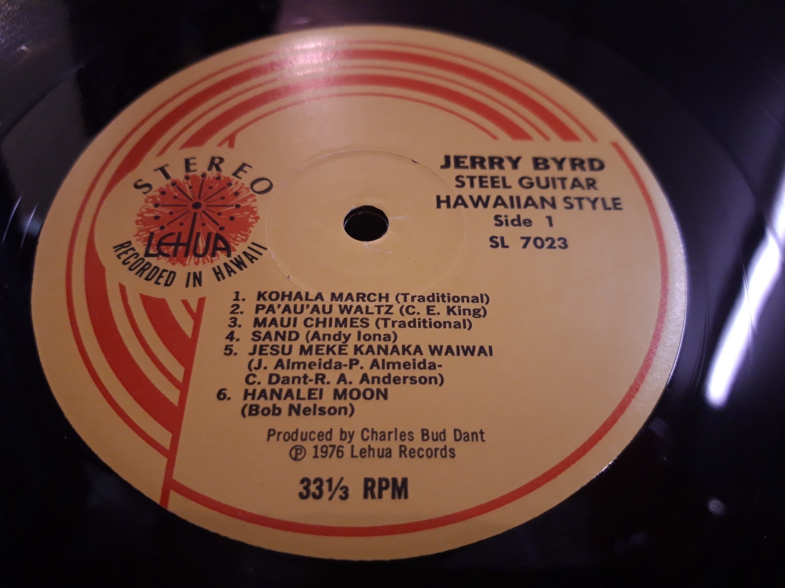 JERRY BYRD Steel Guitar Hawaiian Style LP U.S. Country Steel Guitar EX !