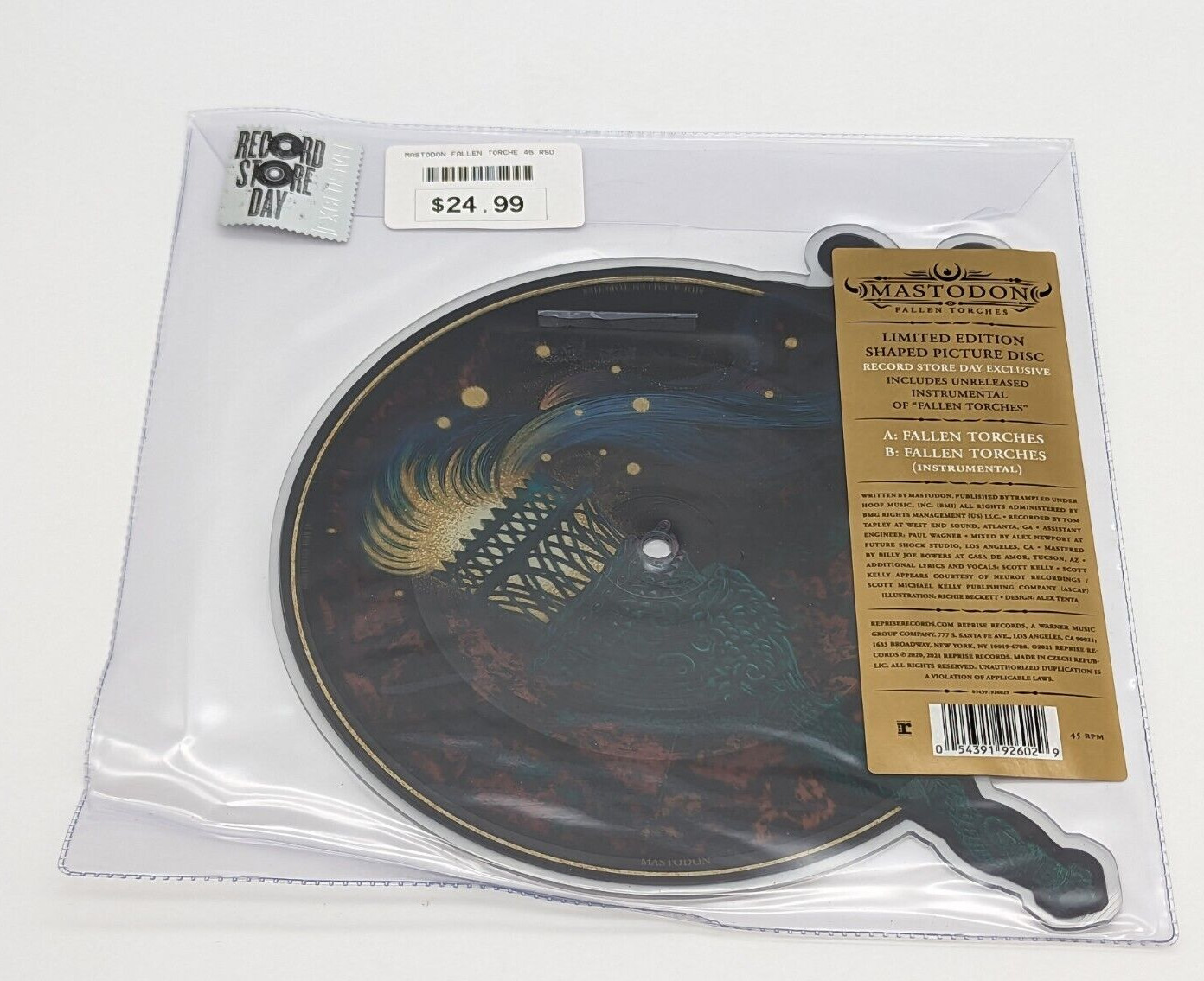 MASTODON – Fallen Torches Limited Edition shaped PICTURE Disc