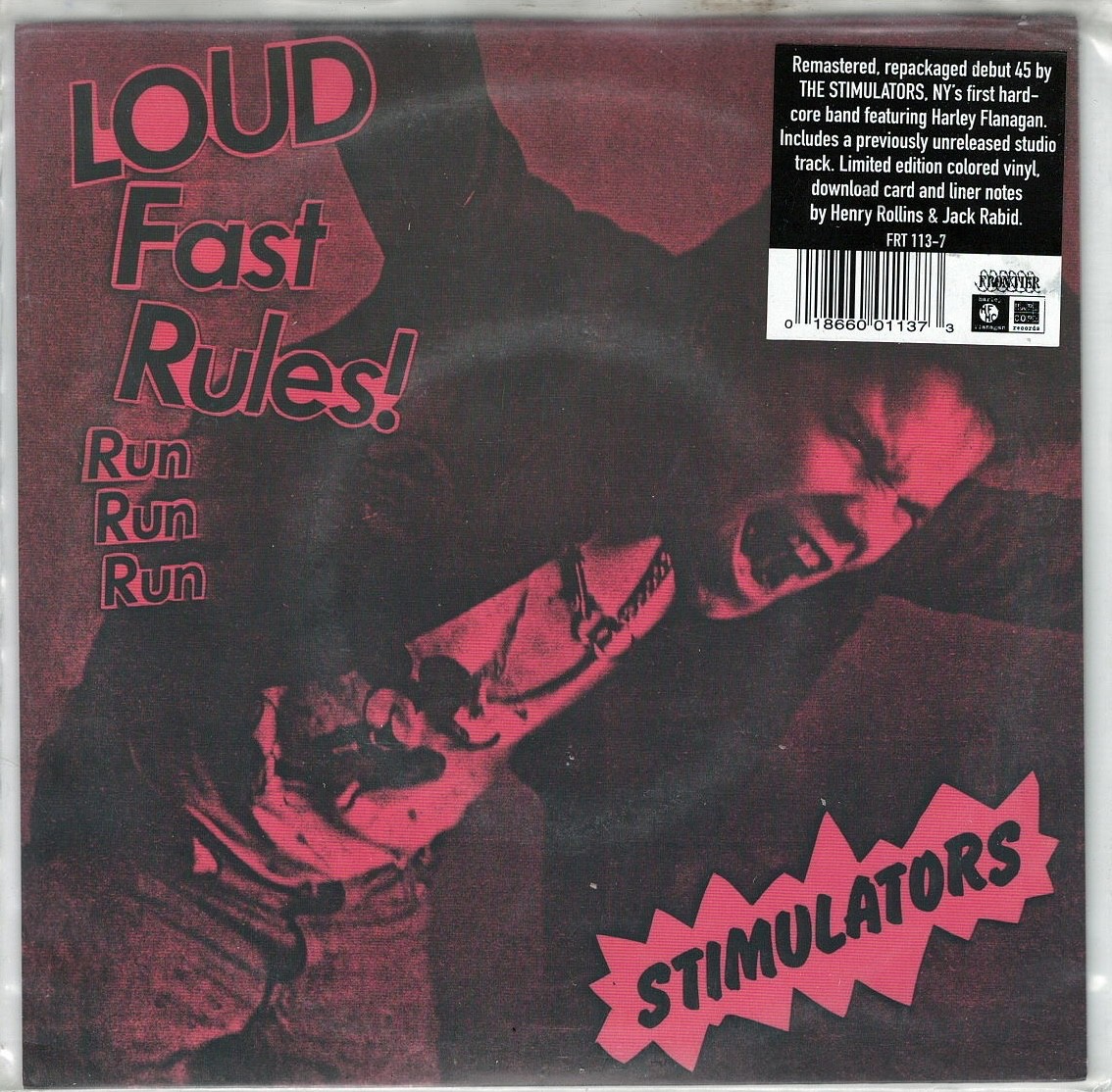 Stimulators – Loud Fast Rules! 7″ EP 2018 Frontier Records Reissue Pink Vinyl