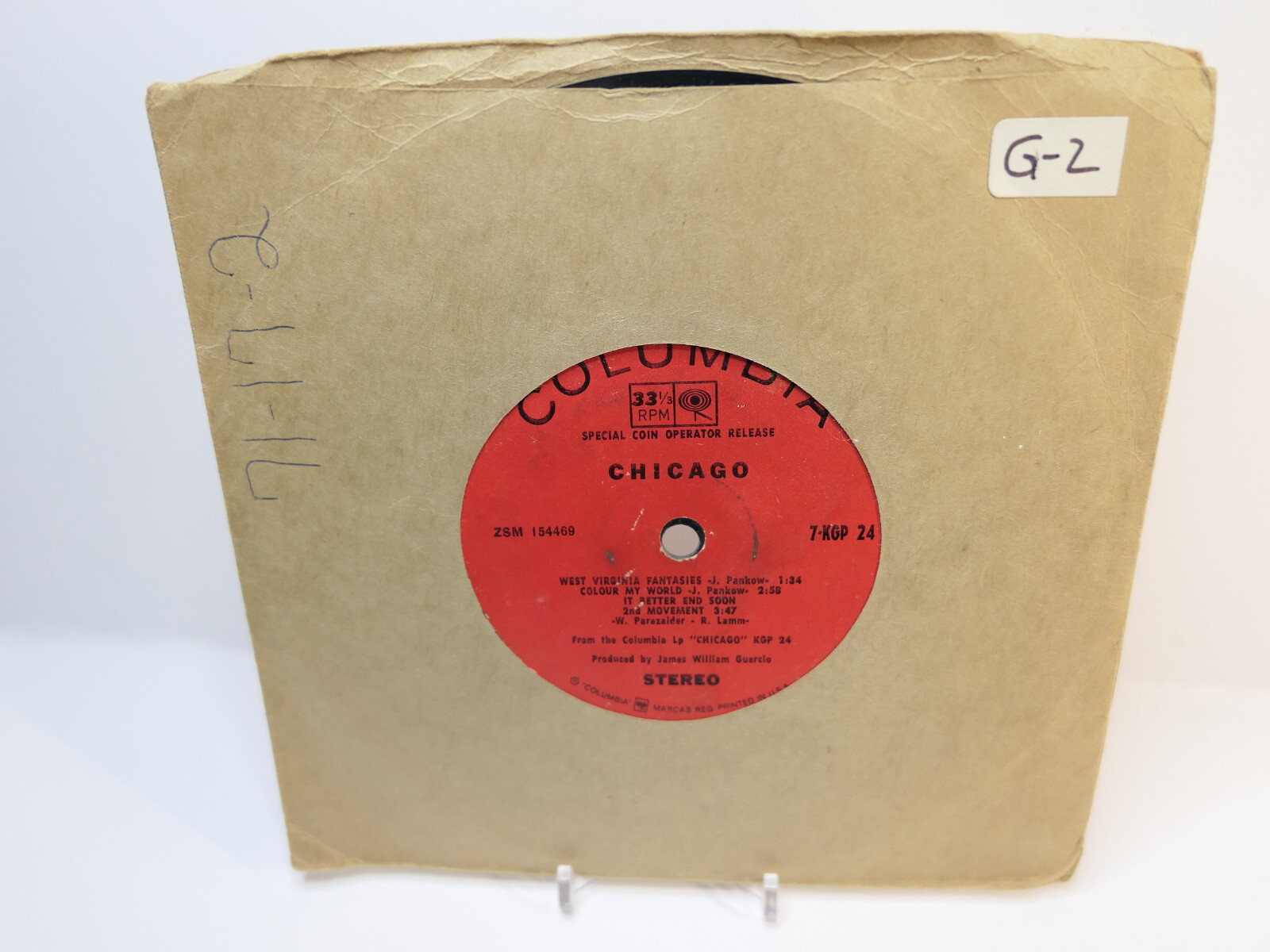 Chicago – 1971 Columbia ‎– 7-KGP 24 / Special Coin Operator Release JUKEBOX VG