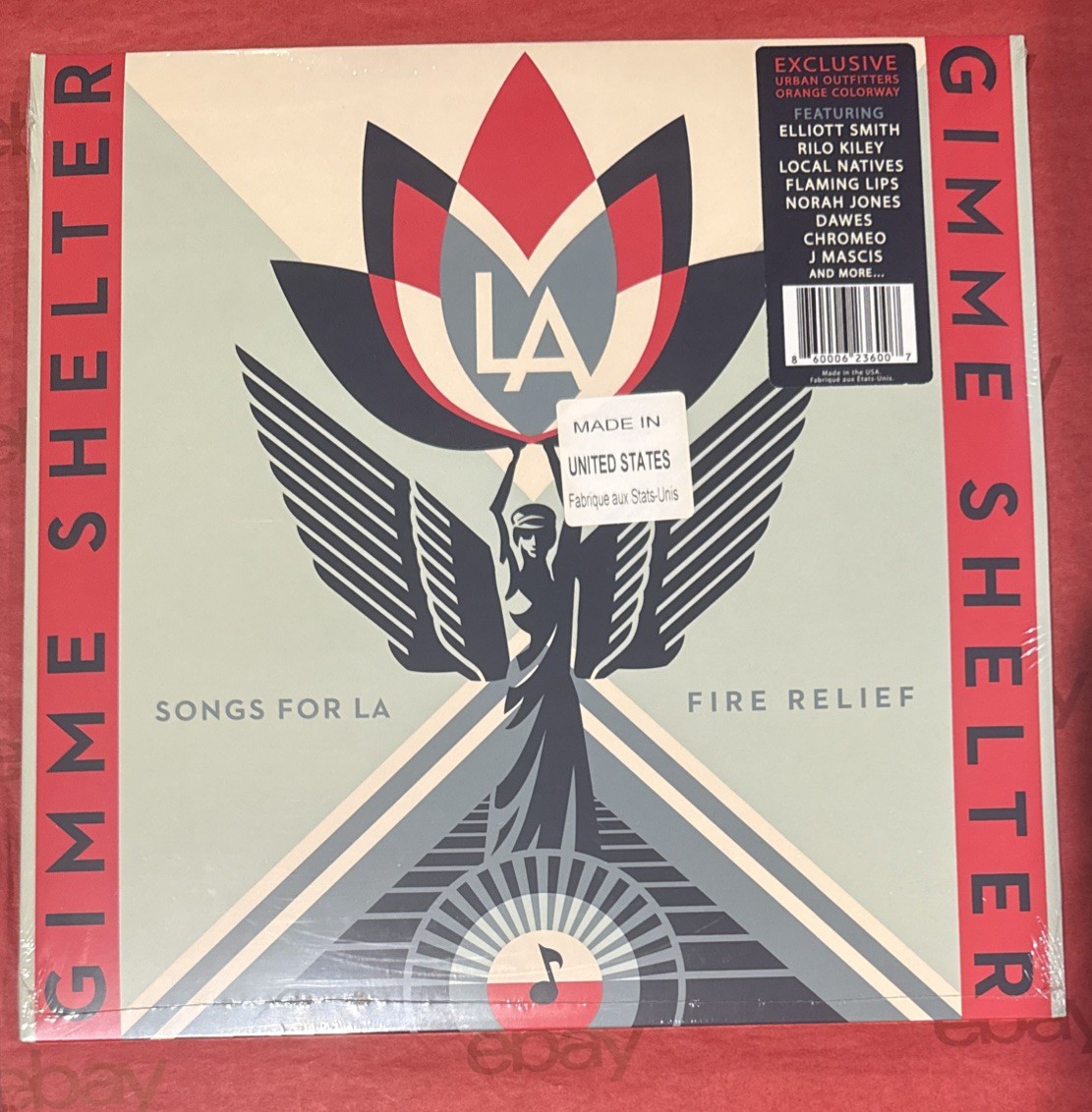 Gimme Shelter-Songs For LA Fire Relief 2x Vinyl LP Orange 2025 UO Exclusive NEW