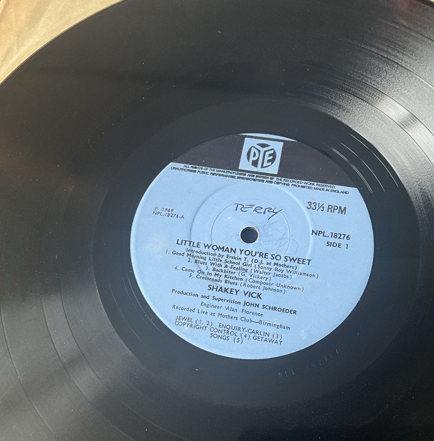 Shakey Vick ‘Little Woman You’re so sweet’ 1969 UK Vinyl LP Mono PYE records