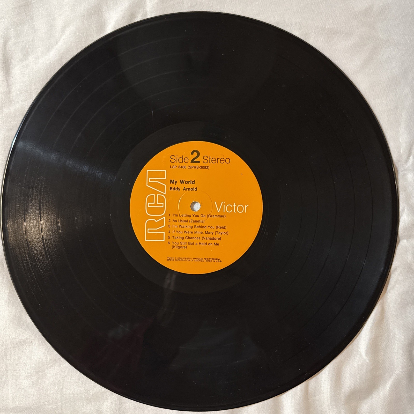 Eddy Arnold My World LP RCA 1965 RCA Stereo plastic slipcover LSP 3466