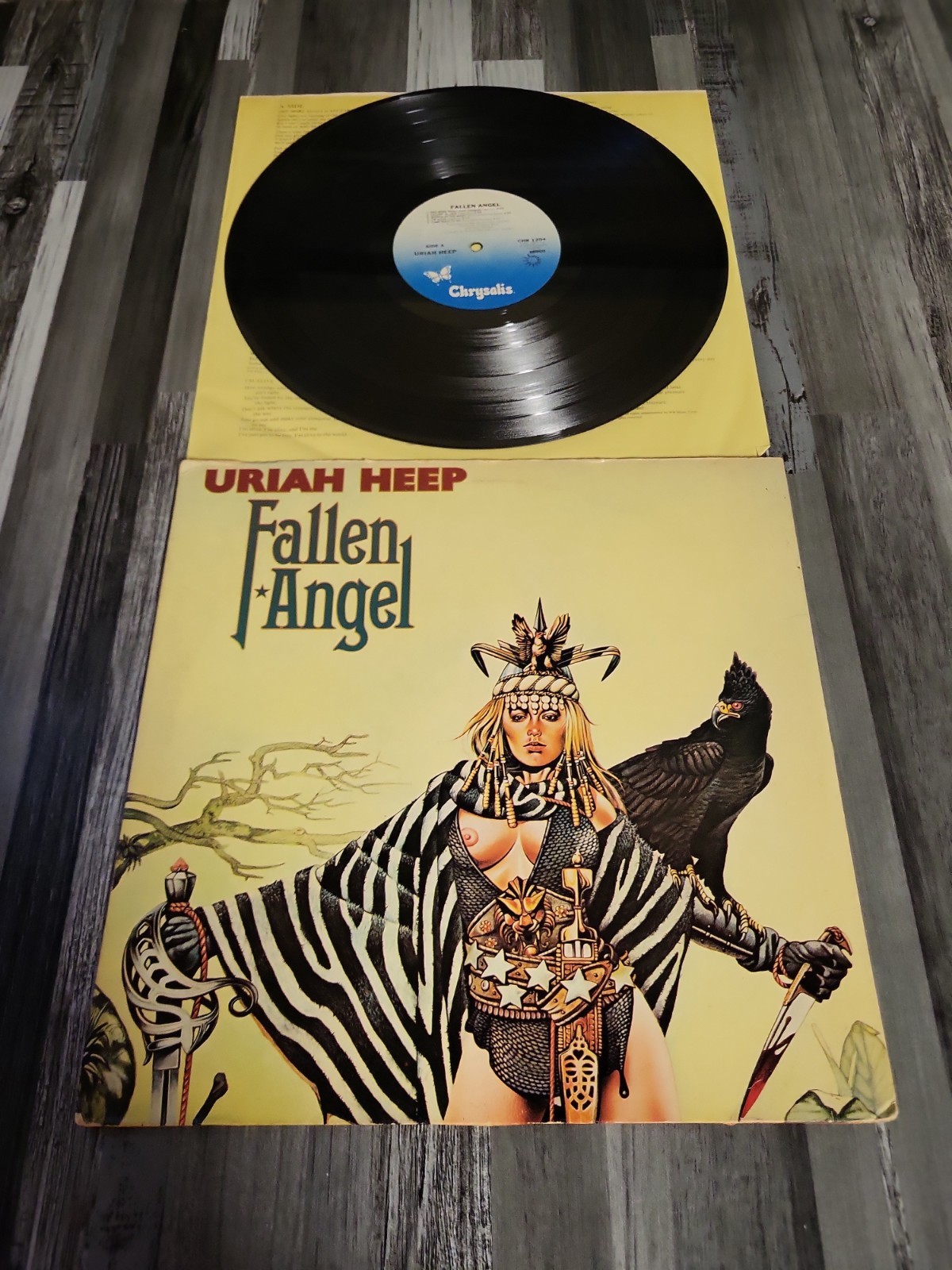Uriah Heep – Fallen Angel Vinyl LP Record CHR 1204 Vintage Album