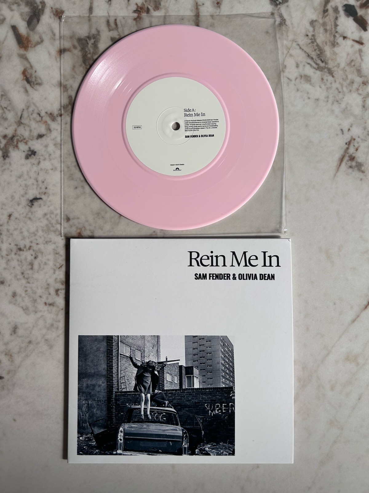 ✅‼️ Sam Fender & Olivia Dean Rein Me In 7″ Pink Vinyl North Shields Reissue