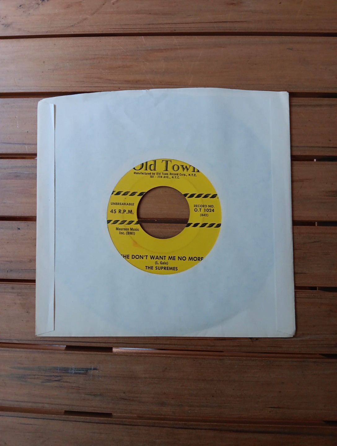 SUPREMES DOO WOP TONIGHT B/W SHE DON’T WANT ME NO MORE 45 7″