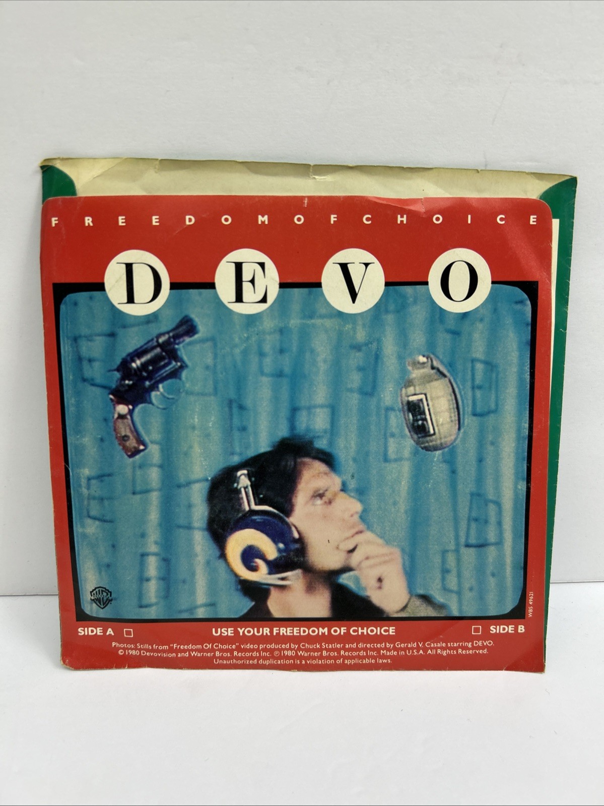 DEVO Snowball / Freedom Of Choice – 1980 WARNER BROS. 7” 45 NEW WAVE SYNTH POP