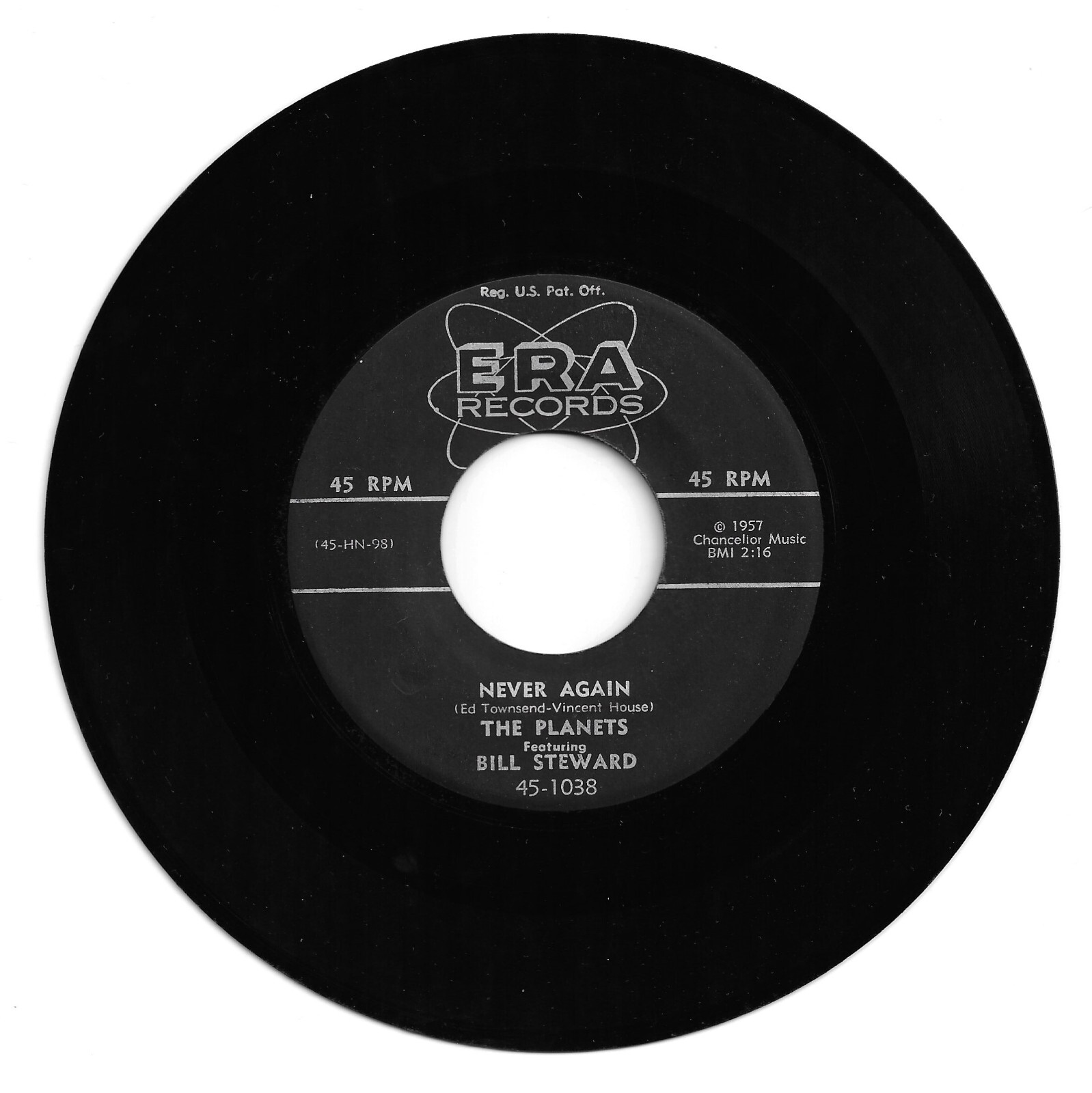 R & B 45 THE PLANETS NEVER AGAIN ON ERA VG+ ORIGINAL