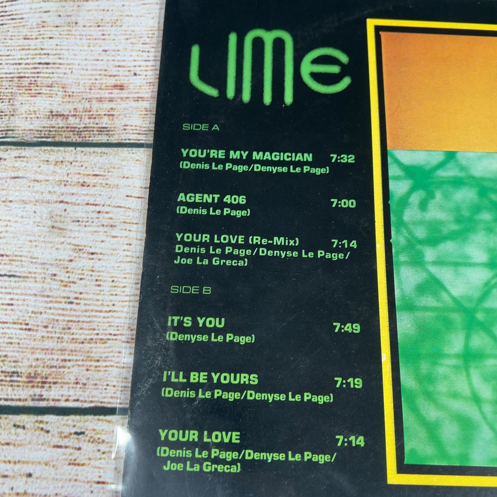 Lime Your Love Vinyl LP Prism Records Hi NRG Disco Electro Funk Canada 1981 80s
