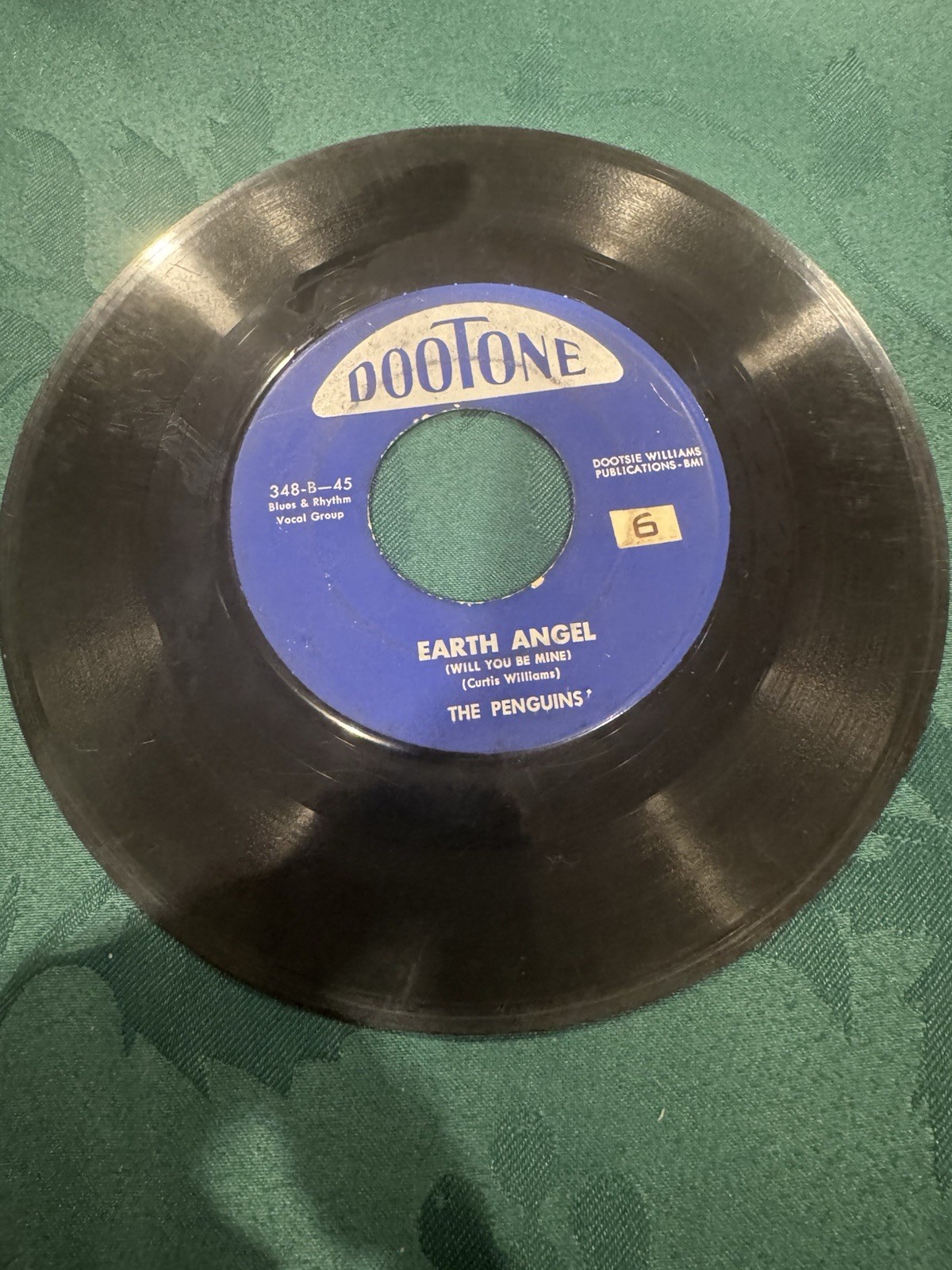 The Penguins “Earth Angel” Dootone 348 ORIGINAL 1954 45 – VG – Doo Wop