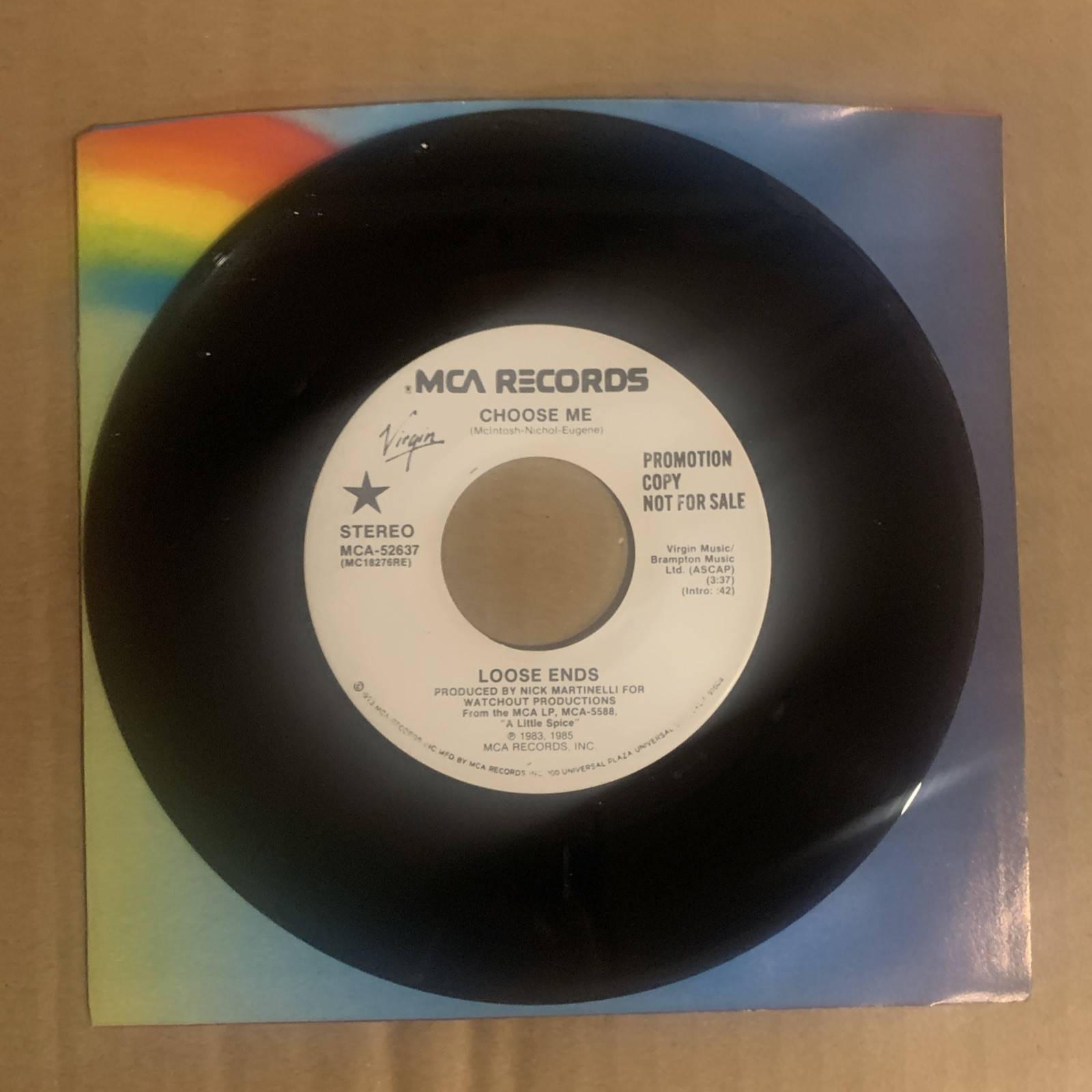 Loose Ends, 45 rpm, Promo, VG+, Choose Me, MCA-52637