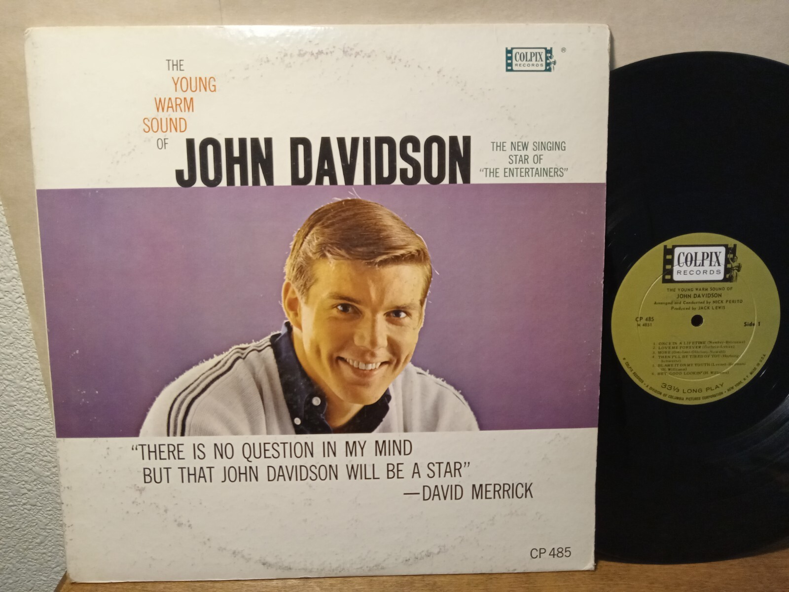 John Davidson The Young Warm Sound Of John Davidson LP VG+ Colpix Records CP 485