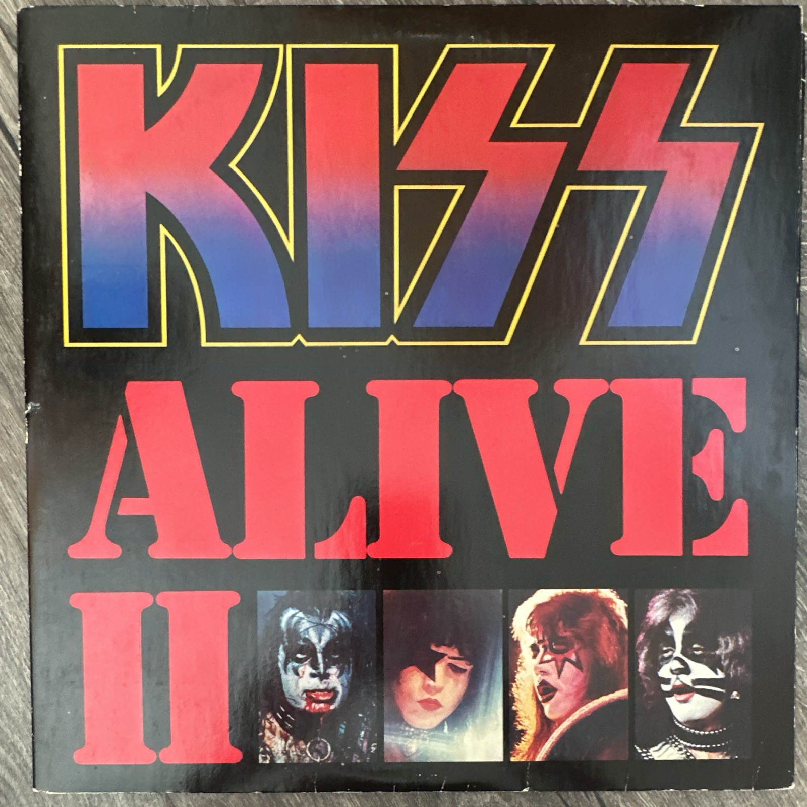 Kiss Alive II LP Vinyl 12″ Rock Casablanca Black Record Cardboard Sleeve