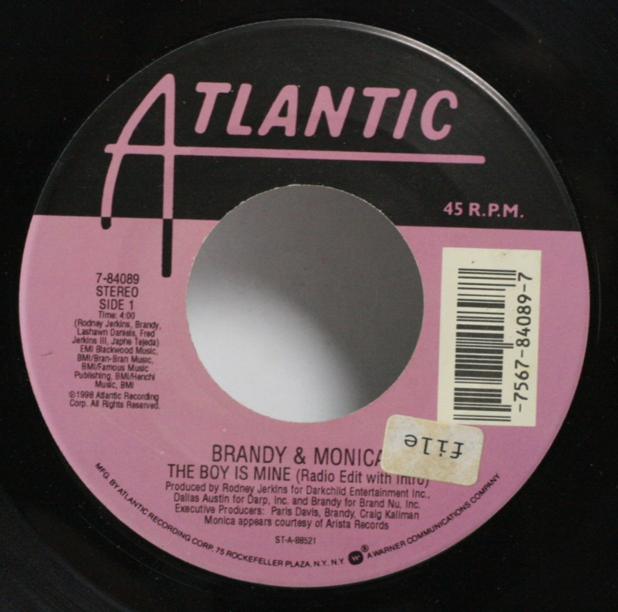Brandy & Monica 45 7″ The Boy Is Mine – Pop 90’s 2000’s Dance R&B