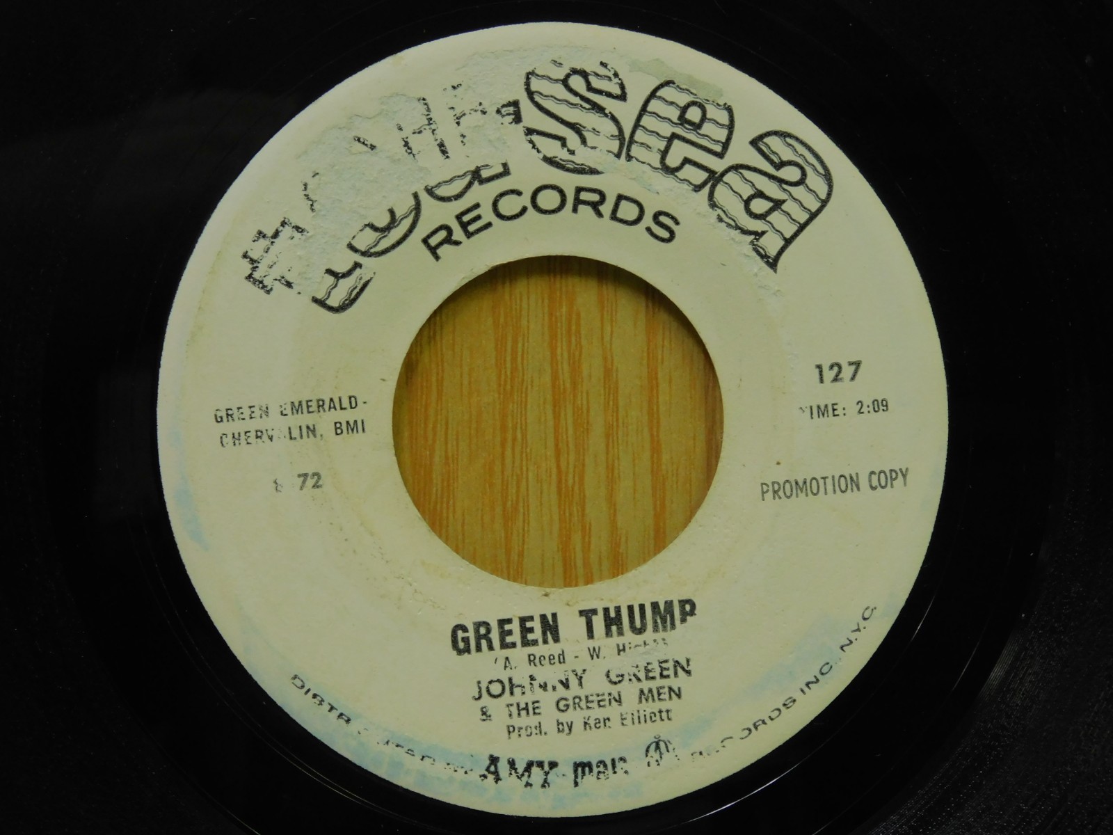 Johnny Green promo 45 Green Thump bw Something You Got on Tou Sea
