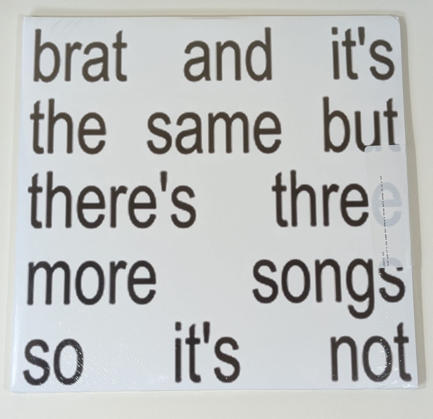 CHARLI XCX – BRAT AND IT’S THE SAME BUT THERE’S THREE – VINYL LP – SEALED – Z33