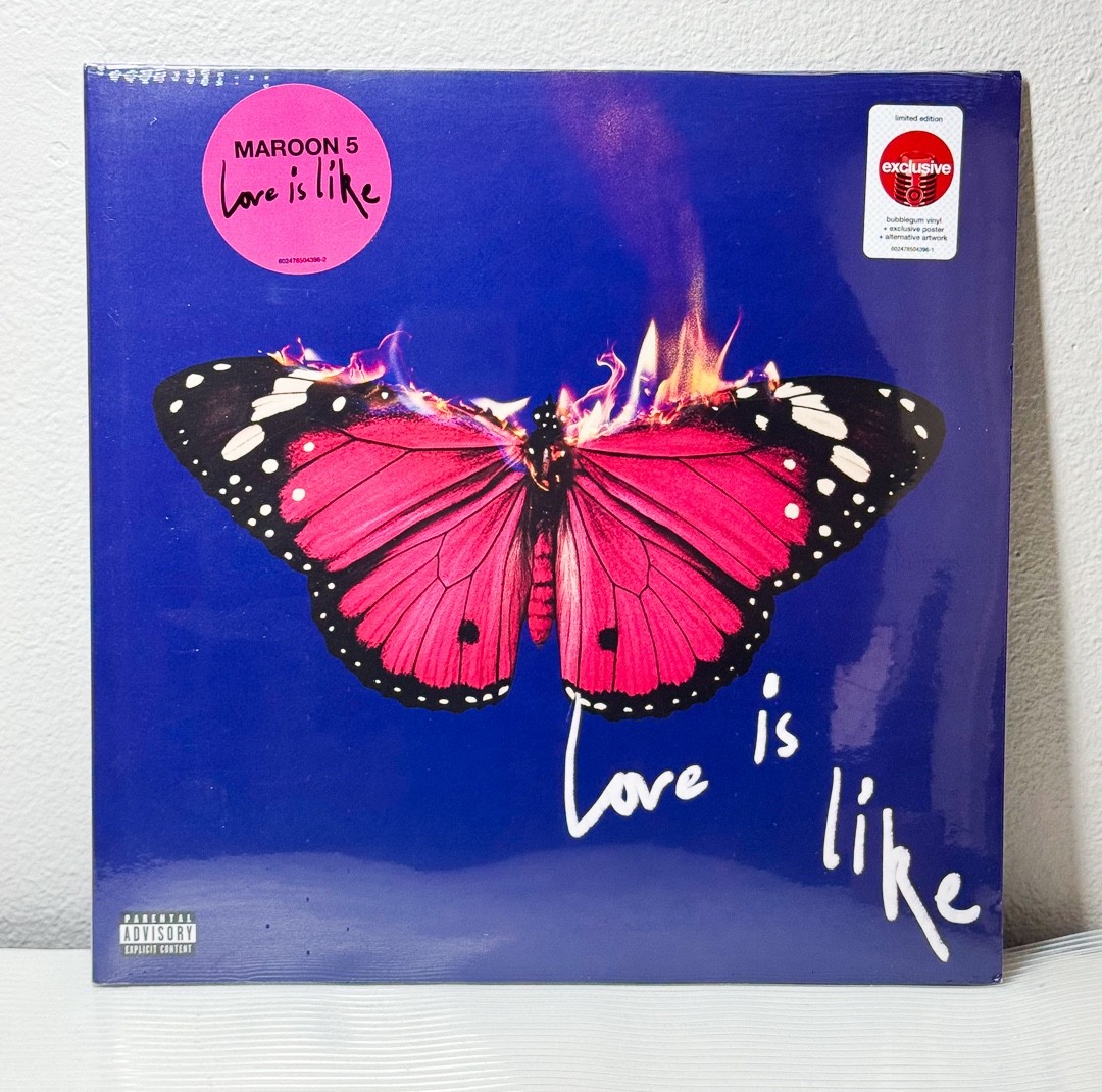 Maroon 5 Love is Like LP (2025) NEW Bubblegum Vinyl + Poster Target Exc. 💥