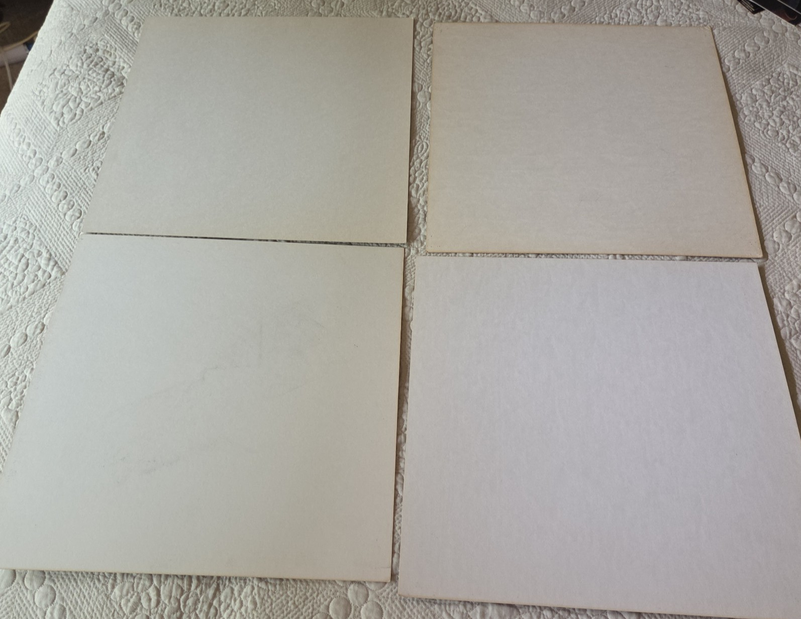 4 Vintage Album Flats All 1980s Exile Yes Stevie Ray Vaughn Maines Brothers Band