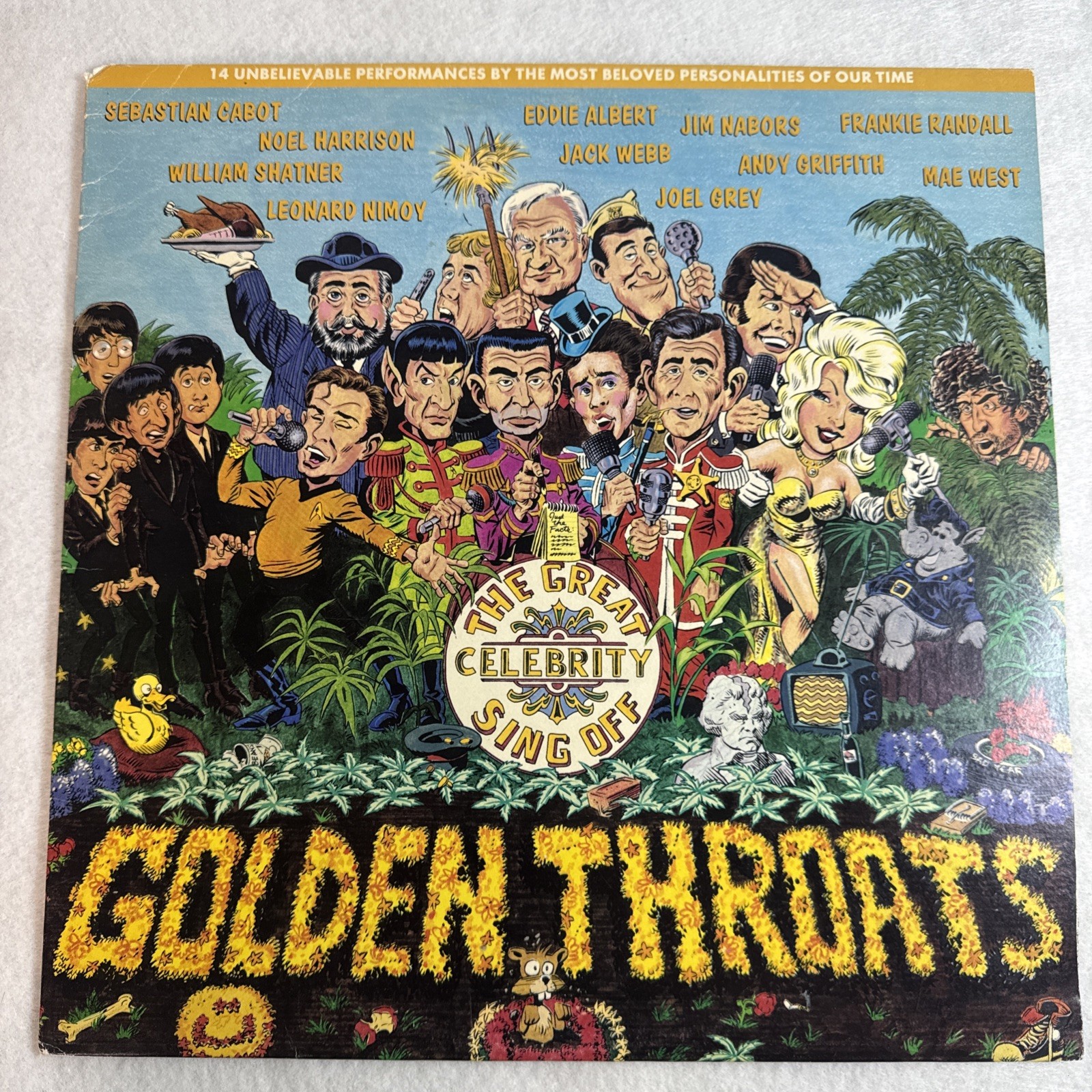 Golden Throats Great Celebrity Sing-Off Vinyl Compilation LP (Rhino) Near-Mint
