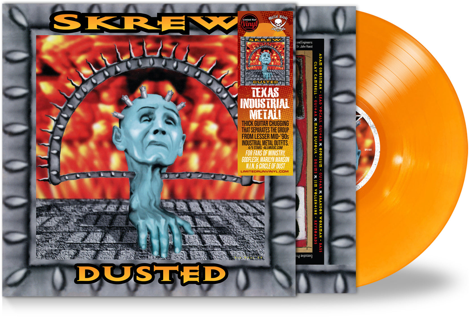 Skrew – Dusted (Orange Vinyl, 2025, Brutal Planet) 90’s Industrial/Metal Monster