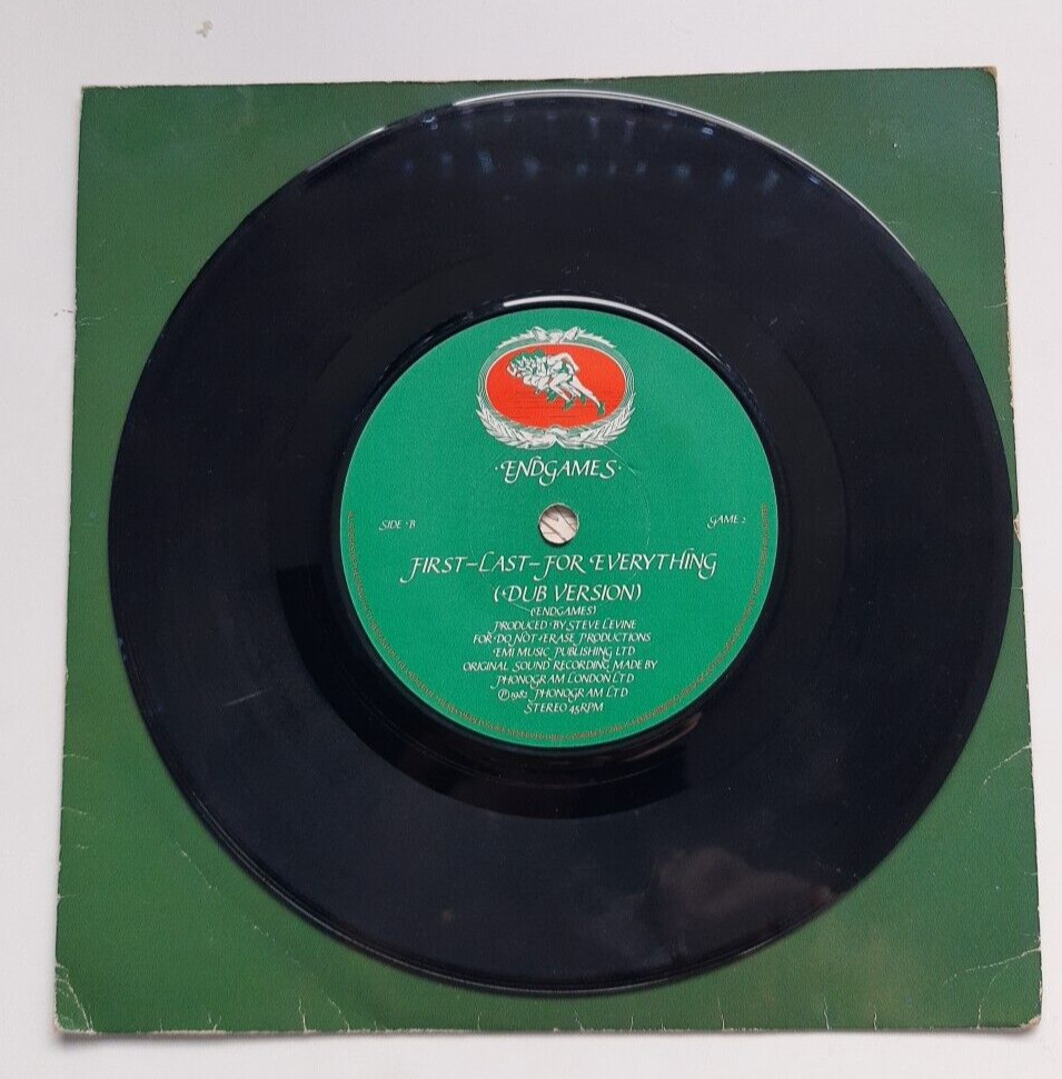 ENDGAMES – First-Last-For Everything 7″ Vinyl Single (1982) Glasgow 80s SynthPop