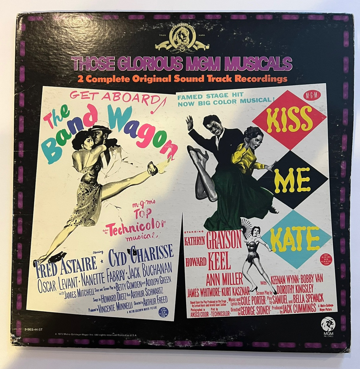 The Band Wagon / Kiss Me Kate 2 LP Classic MGM Musicals 1954 Vinyl 50s G+/VG+