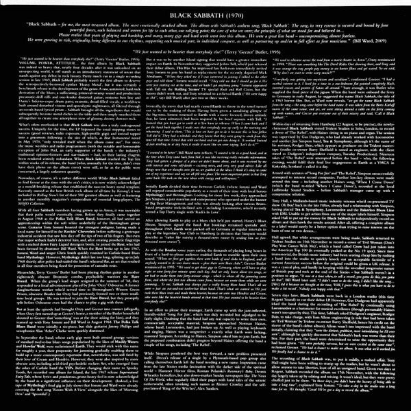 Black Sabbath – Debut Album | Remastered 180G LP | Foundations of Metal