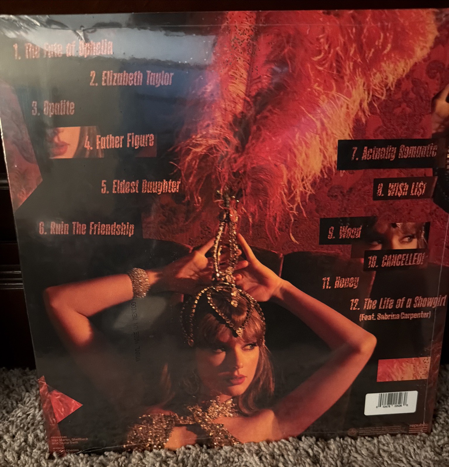 Taylor Swift – The Life of a Showgirl Portofino Orange Glitter Vinyl New Sealed