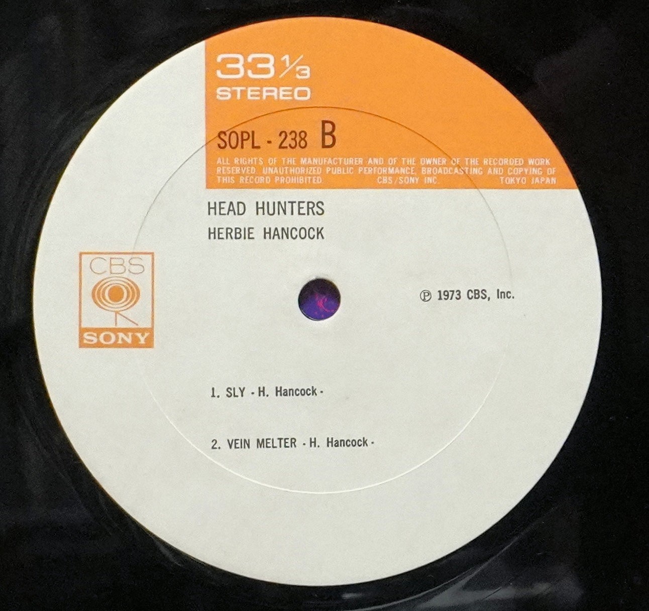 HERBIE HANCOCK “HEAD HUNTERS” CBS/SONY SOPL-238 Japan LP OBI VG++/EX
