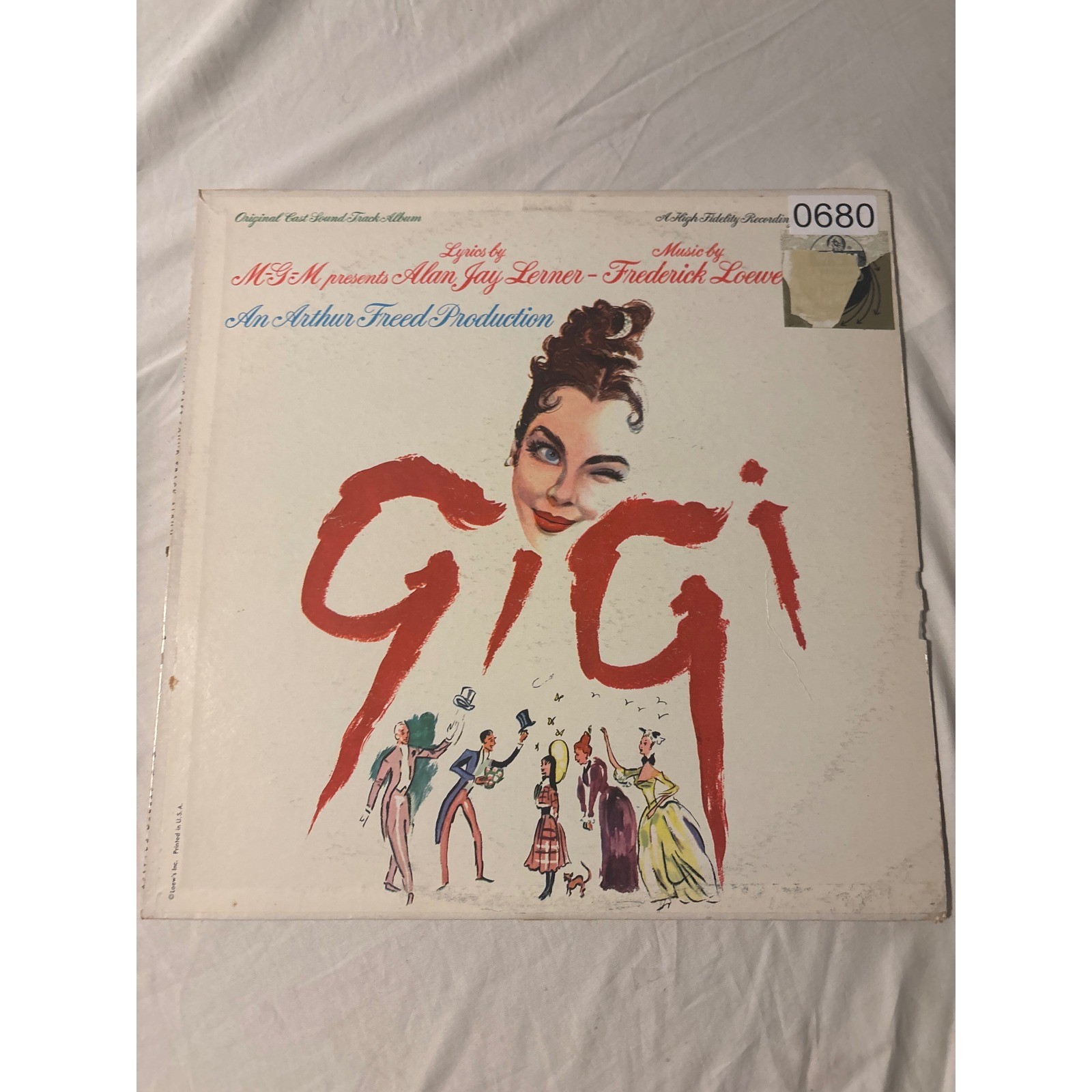 MGM Gigi Soundtrack Vinyl LP 12″ Multicolor Good Lerner Loewe E3641 ST