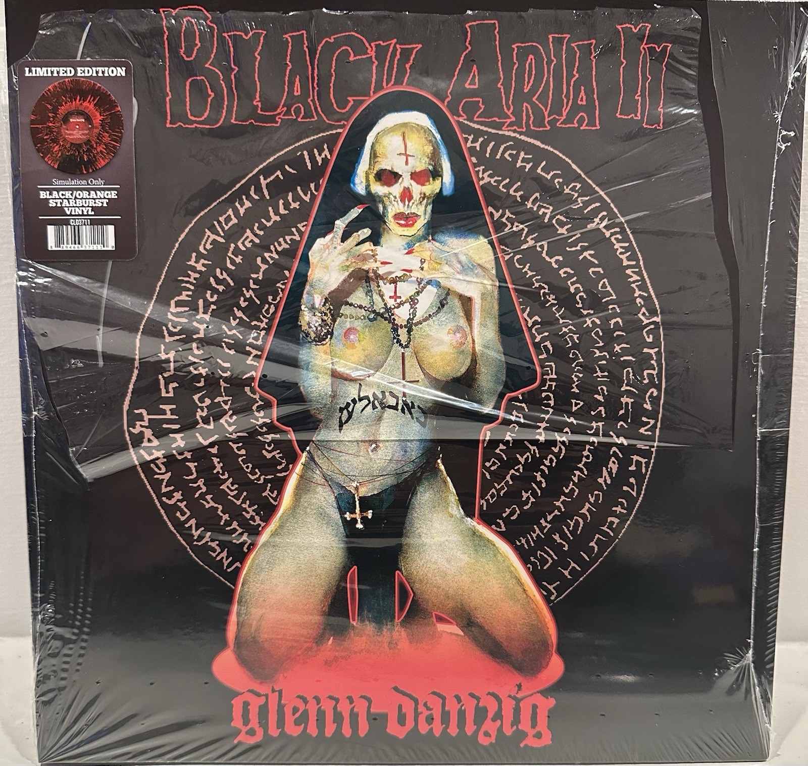 Autographed Danzig Black Aria 2 II LP Evilive 2023 reissue Black/orange Vinyl