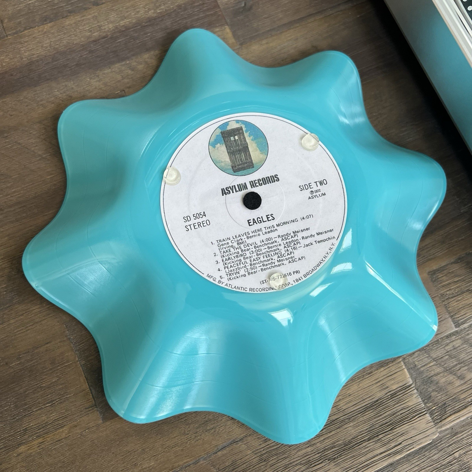 Record Bowl – Upcycled and Repurposed LIGHT BLUE Bowl – The Eagles LP