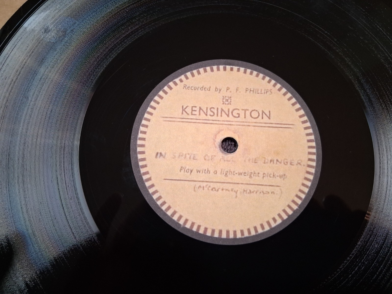THE QUARRYMEN / (EARLY BEATLES) / ORIGINAL 78 DISC RECORDING / REPLICA