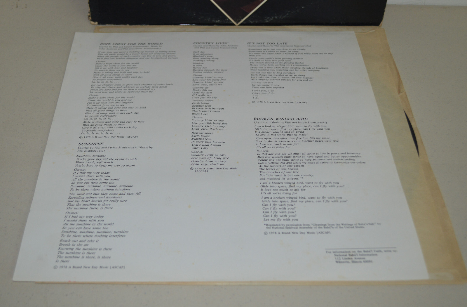 A Brand New Day Self Titled Vinyl Record 1978 – 32365 Garrison Iowa